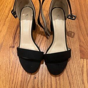 CL by Laundry Black Heeled Sandals